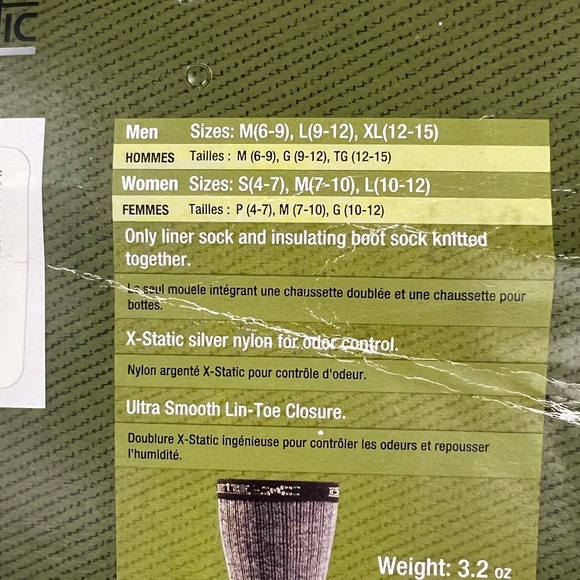 NWT Cabela’s Ingenius Mid-weight 11” Crew Socks XL Odor Control Outdoor - Picture 7 of 7